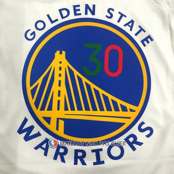 Maillot Golden State Warriors Stephen Curry NO 30 2022 Slam Dunk Special Mexique Edition Blanc